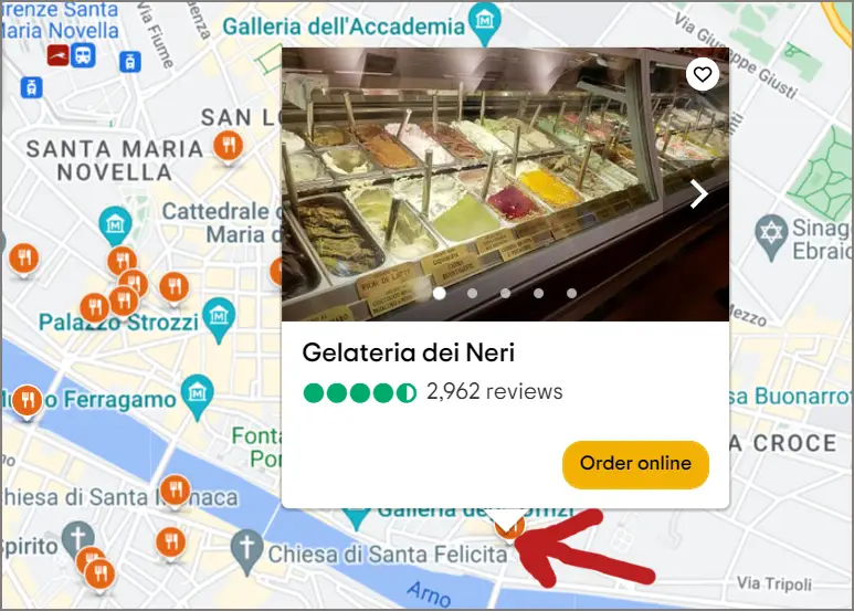 best gelato shops in Florence - gelateria dei neri