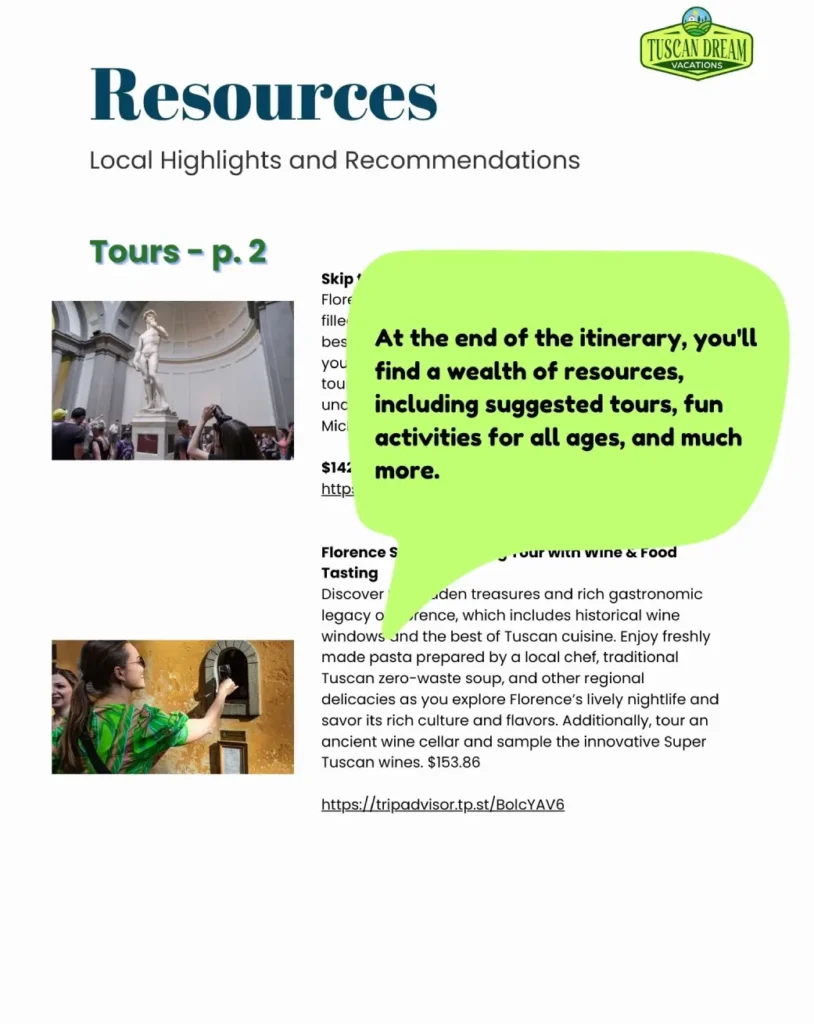 Resources - Tours and more